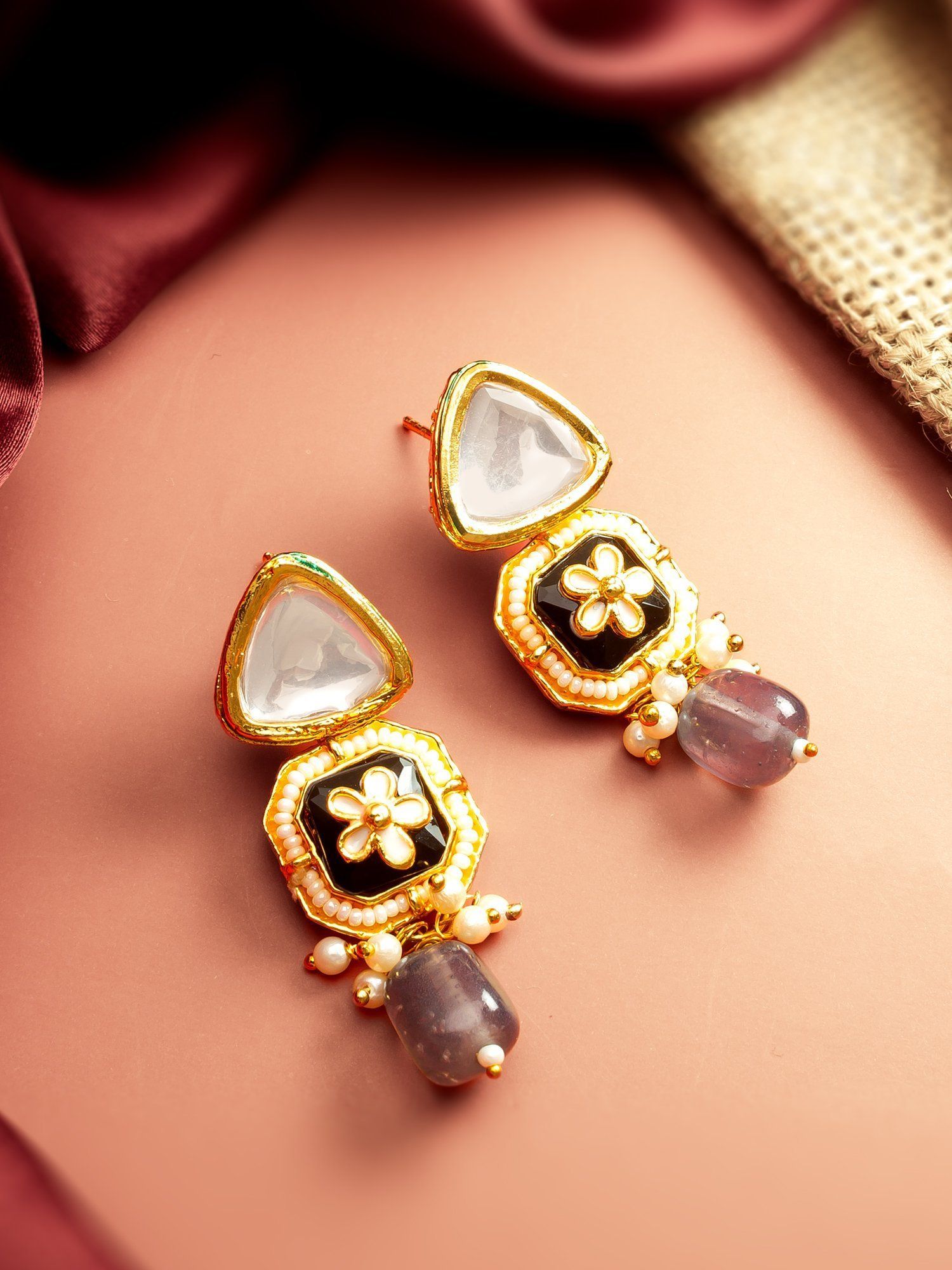 Morison Golden Drop Earrings Graceful Beauty for Every Occasion
