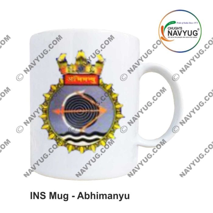 Navyug INS Abhimanyu Mug (350ml) | Premium Ceramic Crest Mug | Defence Memorabilia