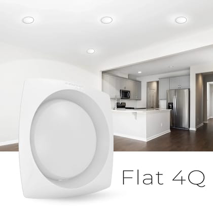 CORVI LED Flat 4Q Square 6W Ceiling Panel Light | Slim, Compact, Dimmable & Driverless | Warm White 3000K | Backlit for Maximum Output | Ideal for False Ceilings & Home Lighting (Pack of 2)