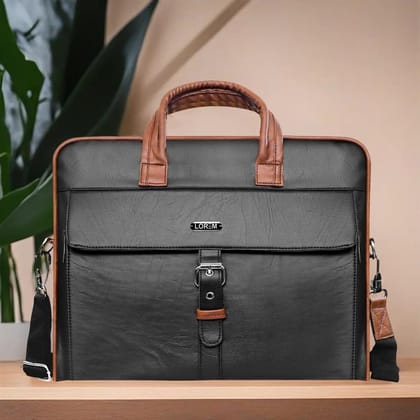 LOREM 10L Faux Leather Messenger Bag For Men-UF