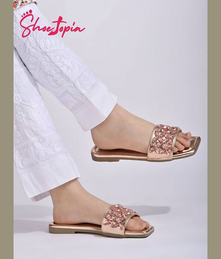 Shoetopia Rose Gold Women's Flats