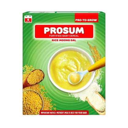 Pro To Grow Prosum Baby Cereal 300g | Rice & Moong Dal with Milk | Gluten & Soy Free | No Artificial Additives (6+ months)
