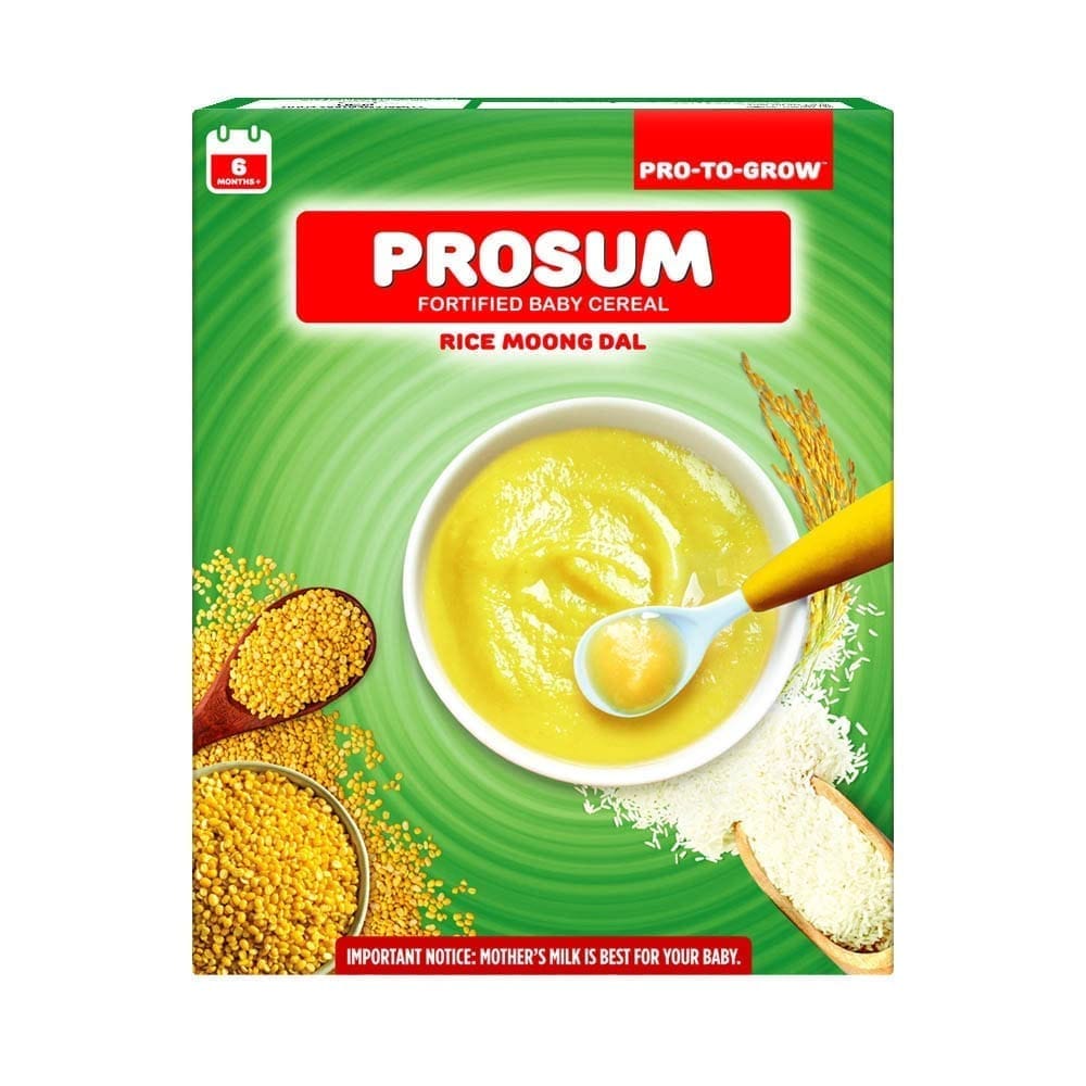 Pro To Grow Prosum Baby Cereal 300g | Rice & Moong Dal with Milk | Gluten & Soy Free | No Artificial Additives (6+ months)