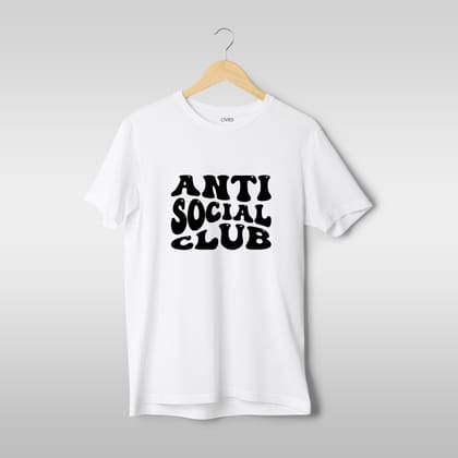 Anti Social Club Regular Fit T-Shirt-S / White / 160 GSM