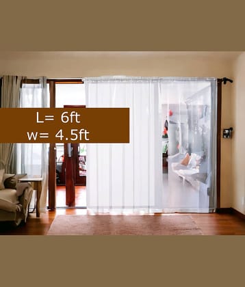 mopak decor Transparent PVC Shower Curtain ( Single )