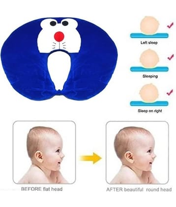JUZZII Single Blue Velvet Kids Fibre Filled Pillow