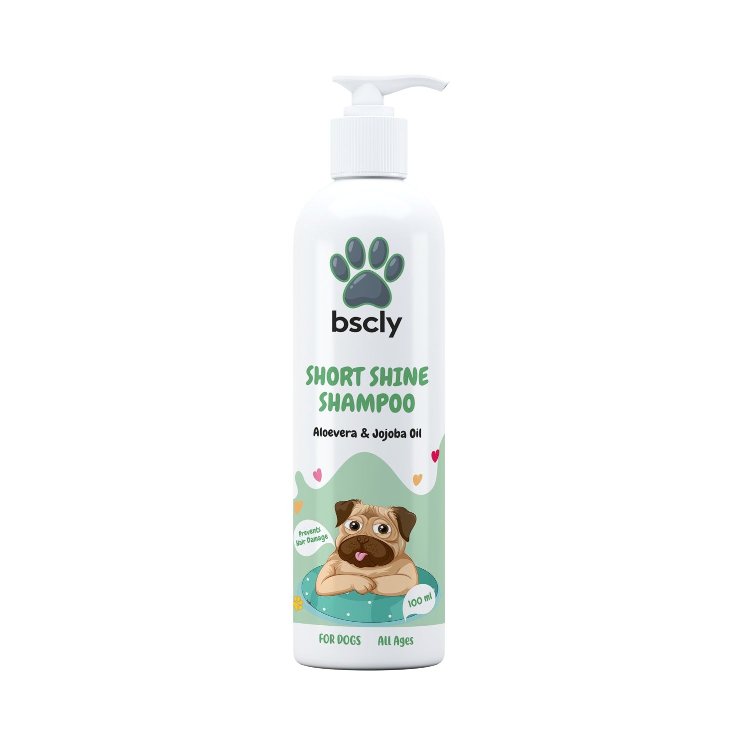 Bscly Short Shine Shampoo With Aloevera & Jojoba Oil, 100 ml