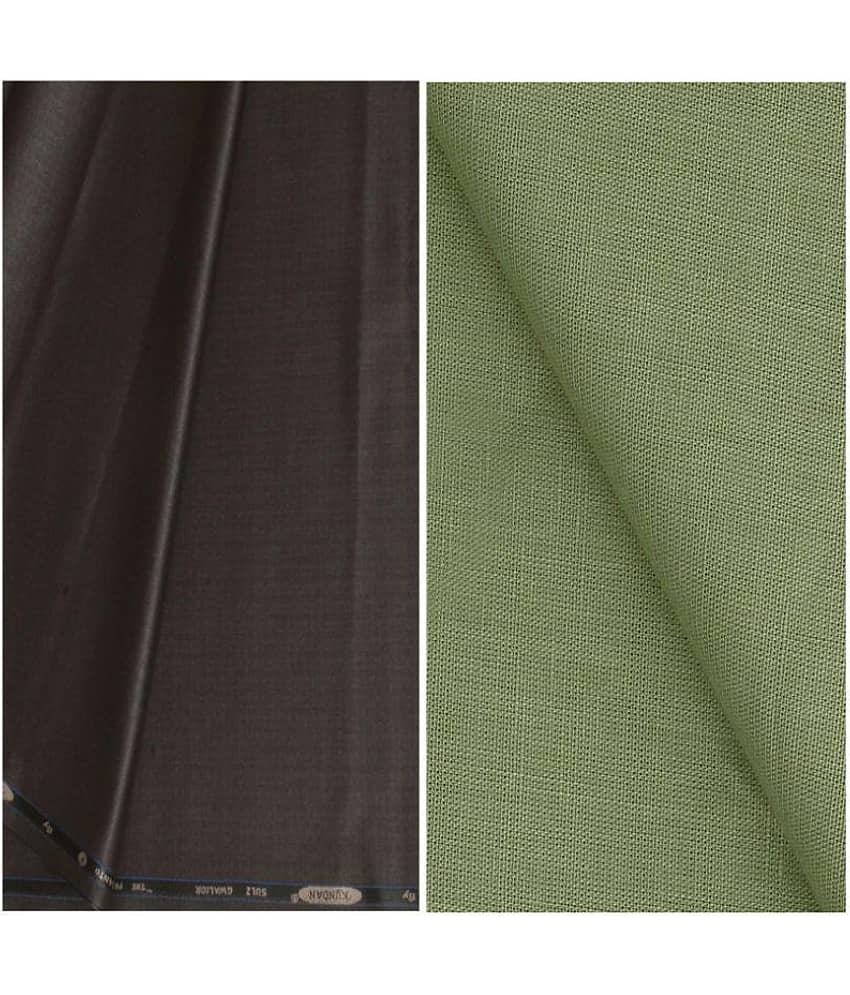 KUNDAN SULZ GWALIOR Multi 100 Percent Cotton Unstitched Shirts & Trousers 1 Pant and Shirt Piece
