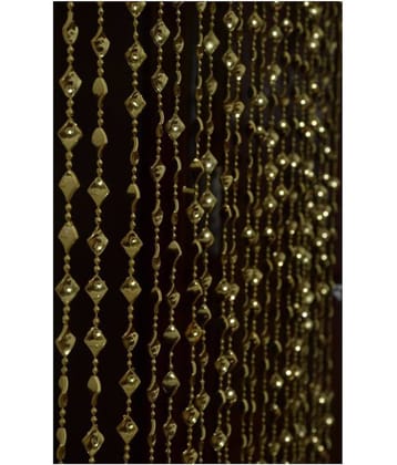 PINDIA Beaded Semi-Transparent Eyelet Curtain 7 ft Single - Off White