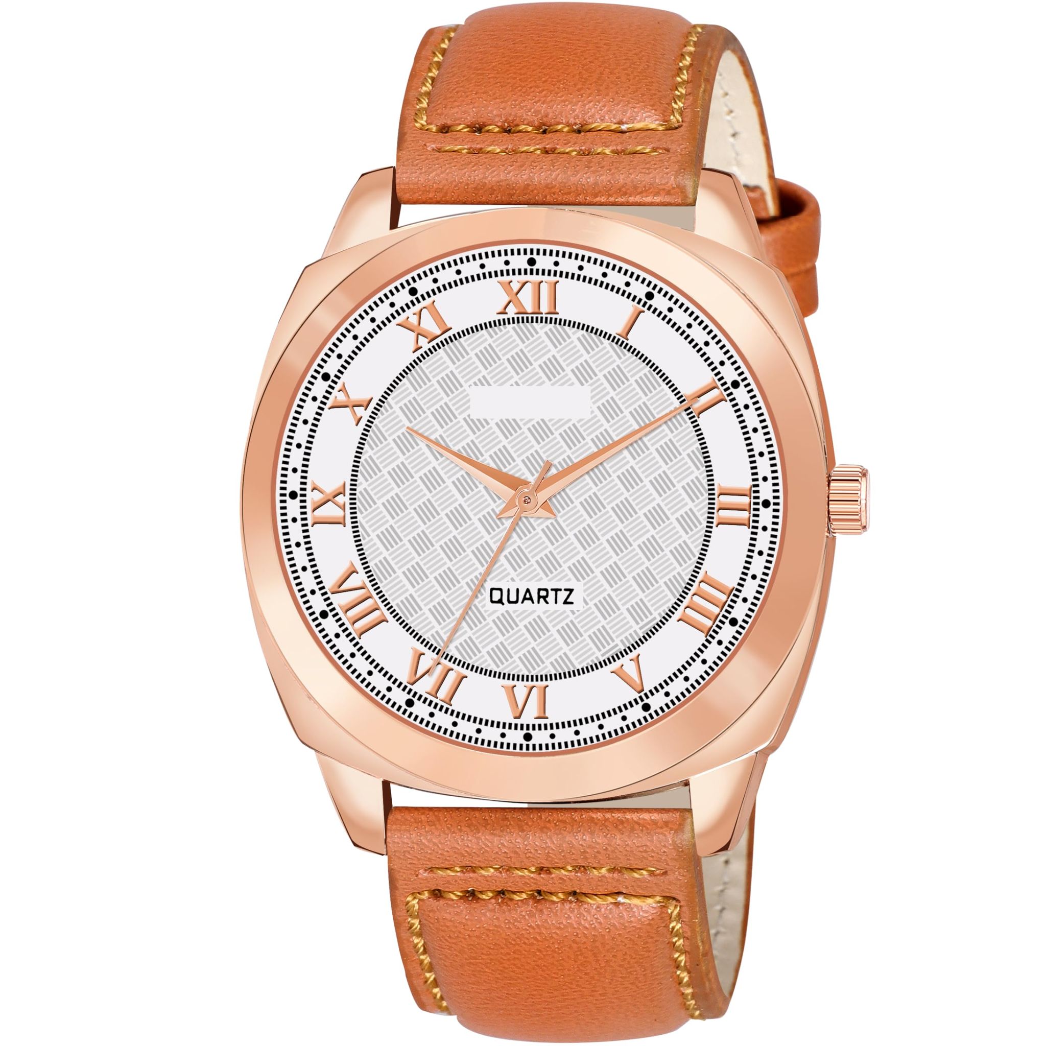 White Cubic Designer Printed Dial Analog Watch for Men LR90