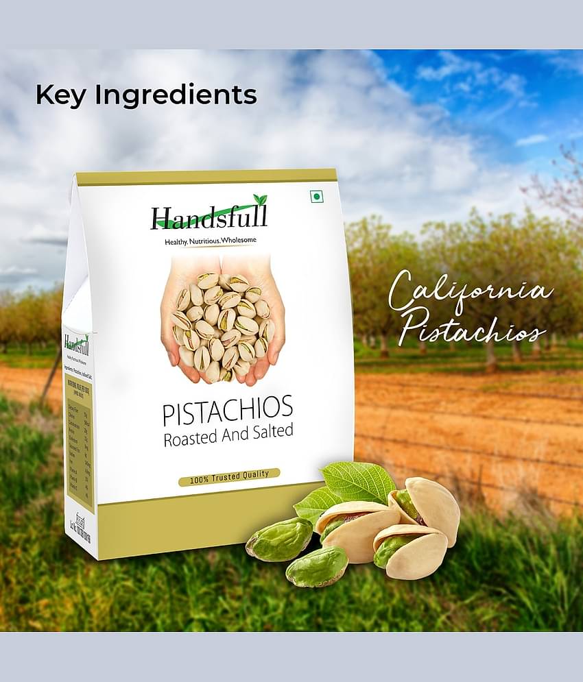 Handsfull Roasted and Salated Pistachios, Roasted Pista, Dry Fruits, Dry Fruits & Nuts,200g