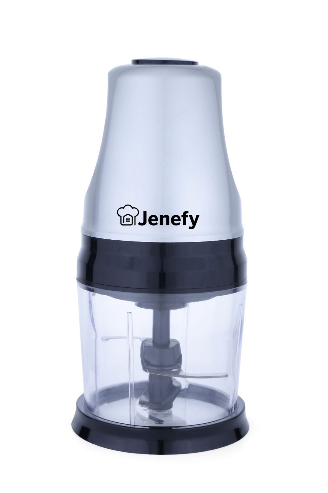 Jenefy Electric Vegetable Chopper for Kitchen 275 Watts Copper Motor 500 ml Bowl For Chop Mince Puree & Whisk 4 Bi Level Stainless steel Blade for Chopping Vegetable and Fruits Grey