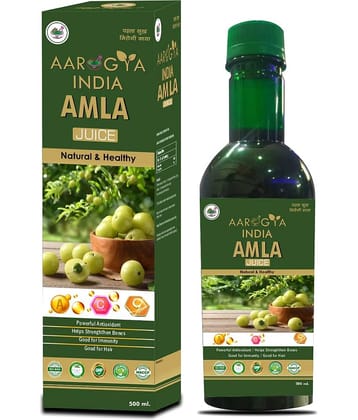 Aarogya India Kiran Amla Juice - (500 ML) Pure Amla Juice with Antioxidant-rich juice