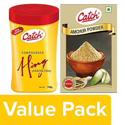 Catch Compounded Hing Powder 100 g+ Amchur Powder 100 g, Combo 2 Items