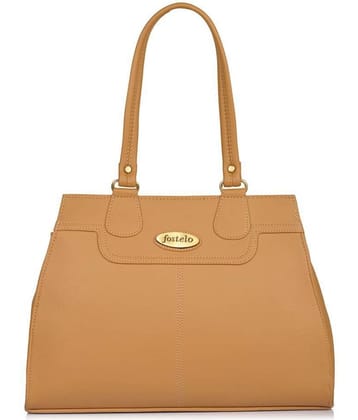 Fostelo - Beige  PU Shoulder Bag