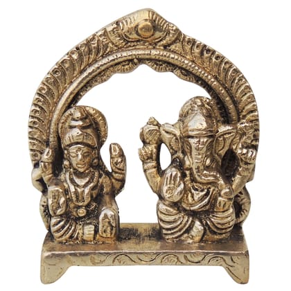 Brass Showpiece Laxmi Ganesh Statue (BSMAS1233 A)