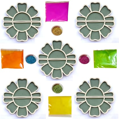 The Brown Box 3 D Rangoli Making kit,Rangoli Stencils,Rangoli Stickers,Rangoli mat,Floating Rangoli,Pooja Decoration Items,Pongal Decoration