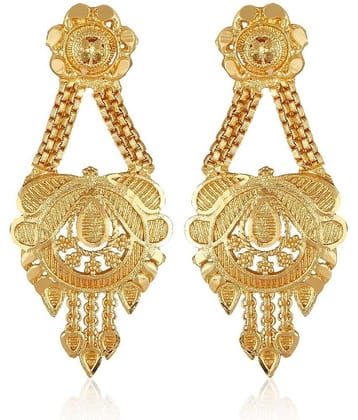 VIVASTRI Golden Drop Earrings ( Pack of 1 )