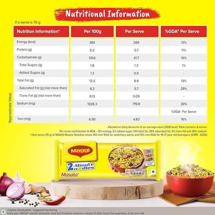 maggi 2 - minutes noodles masala 280 gram
