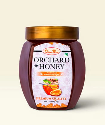 Orchard Honey Premium Honey 1KG | Pure Honey | No Added Sugar or Preservatives | Rich in Antioxidants| Desi Honey | Wild Forest Honey for Digestion| FSSAI Shahad 1kg Pack