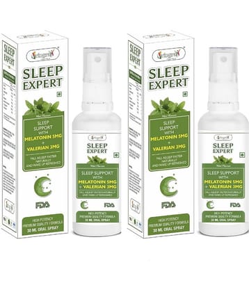 Vringra Sleep Expert Spray- Sleep Solution - Liquid for Sleep - Instant Sleeping Others 60 ml Pack of 2