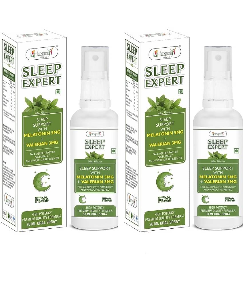Vringra Sleep Expert Spray- Sleep Solution - Liquid for Sleep - Instant Sleeping Others 60 ml Pack of 2