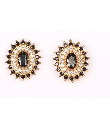 Jewels Corner - Black Stud Earrings ( Pack of 1 )