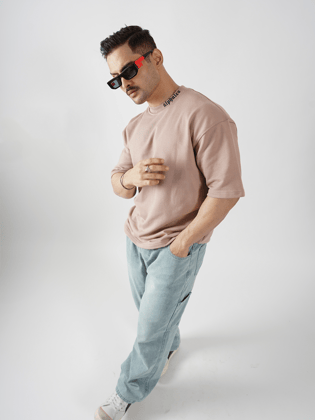 APOLLO Heavyweight Oversized T-Shirt – Signature Neck Logo-S / Mauve / Apollo Oversized T-Shirt