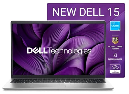 Dell 15 Laptop, 14th Gen Intel Core 3 100U Processor, 8GB, 512GB, Intel UHD Graphics Graphics, 15.6" FHD 120Hz IPS 250 nit Display, 12 Months Mcafee, Win 11 + Office H&S 2024, Platinum Silver, 1.63kg Dell 15 Laptop, 14th Gen Intel Core 3 100U Processor, 