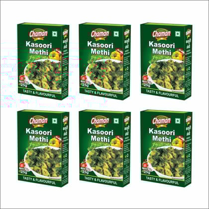 Chaman Kasoori Methi, 25 gm - Pack of 6