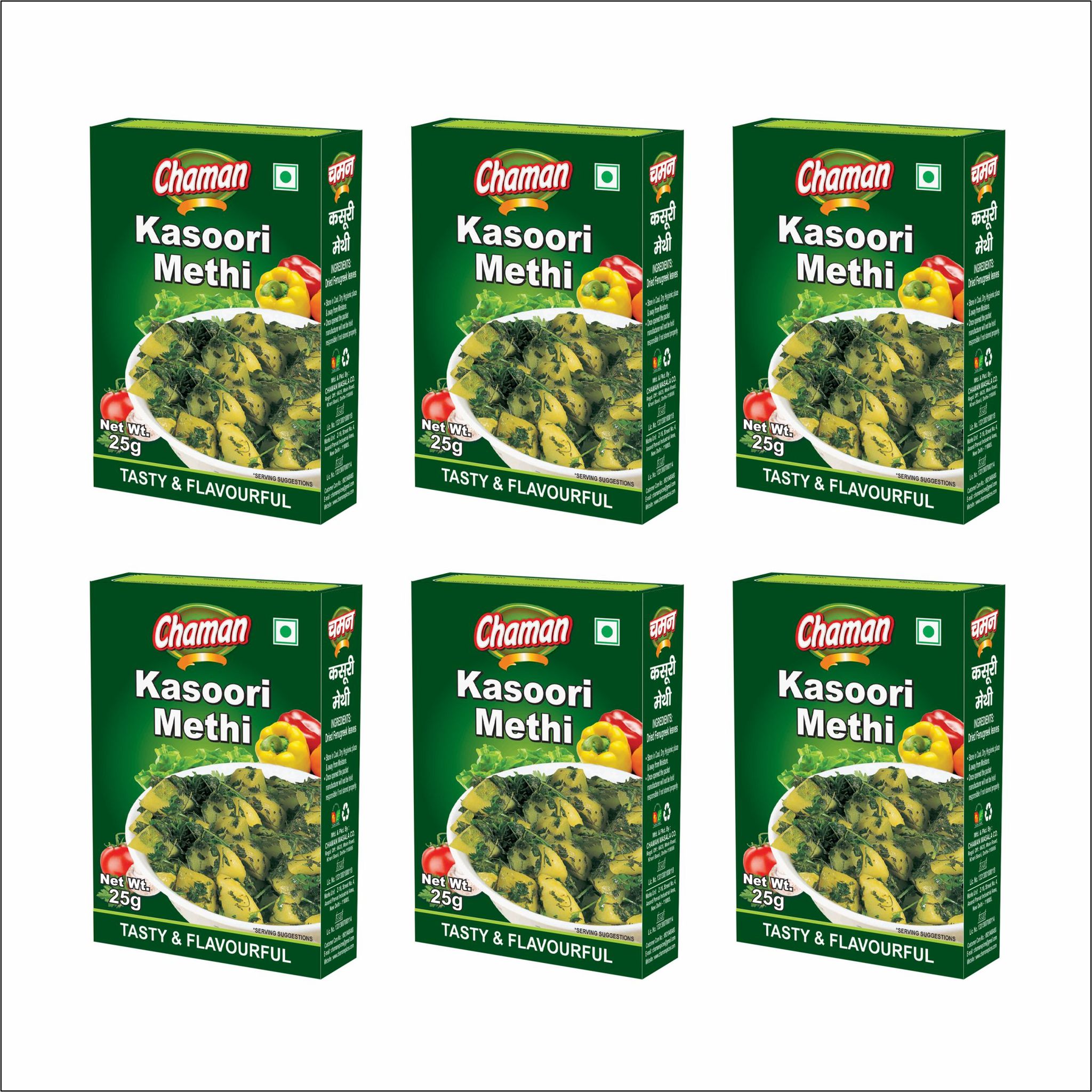 Chaman Kasoori Methi, 25 gm - Pack of 6