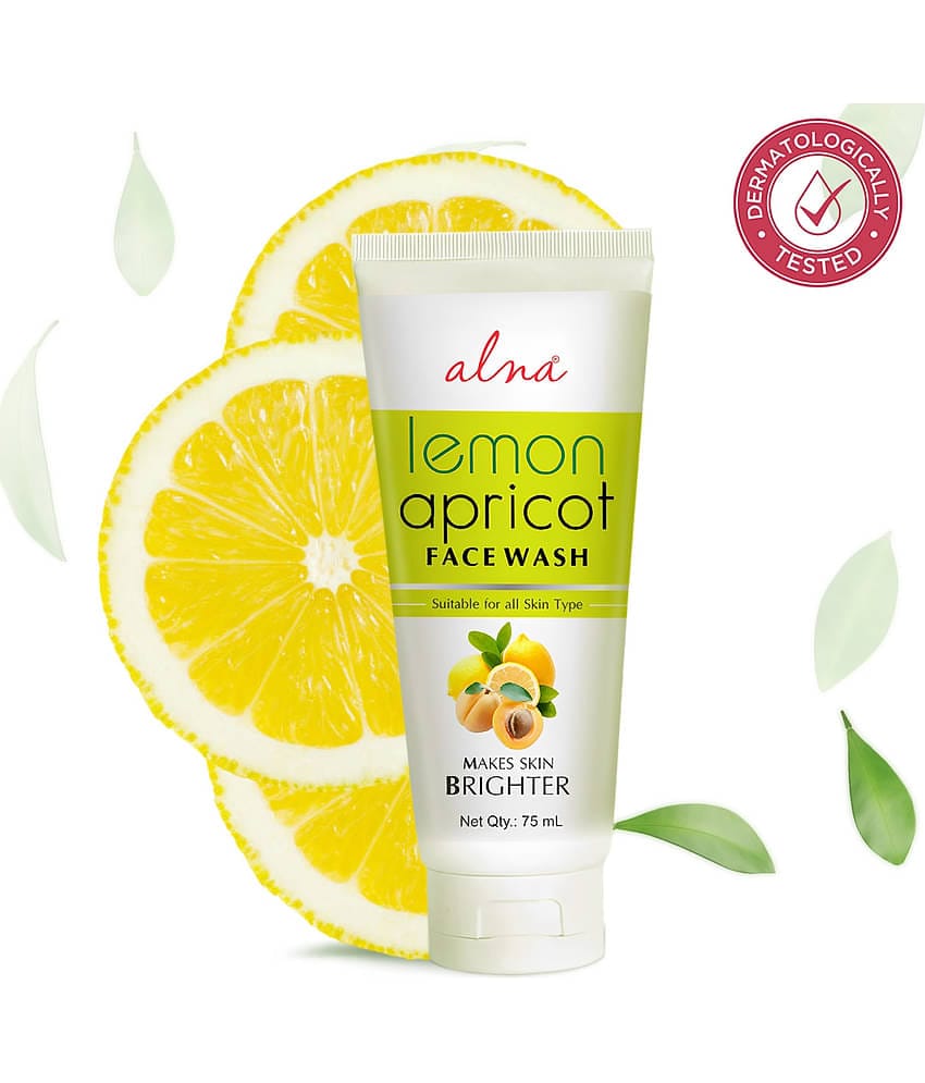 Alna Lemon Apricot Face Wash 75ml Suitable For all Skin Type , Pack of 1