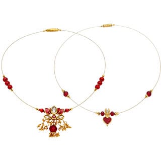 Invisible Chain 1 Layer, Dark Red and Light Red Colour, 2 Qty
