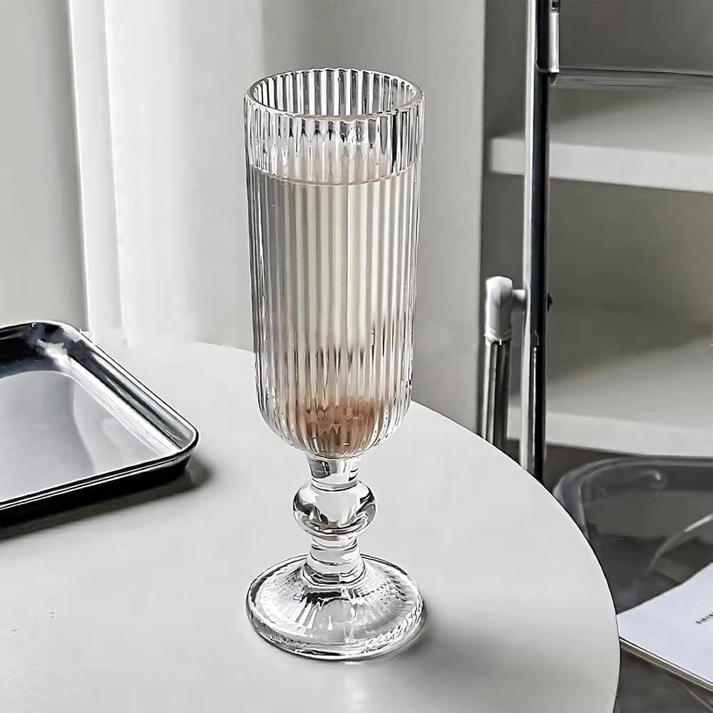 Wine Glasses | 150 ML | Premium, Champagne, Crystal, Vintage, Italian Glass Mug | Perfect for Home, Bar, Casino Party |