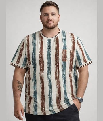 AUSTIVO Men Cotton Blend Regular Fit Printed T-Shirt ( Multicolor )