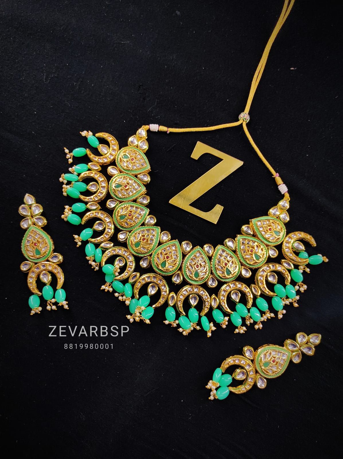 ZEVAR | High Quality Kundan Choker Necklace With Earring