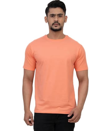 Cotstyle Pack of 1 Cotton Regular Fit Men's T-Shirt ( Peach )