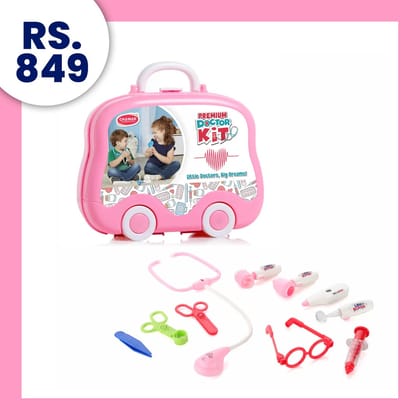 Chanak's Doctor Suitcase Wheel with LED Light (Pink Instruments )