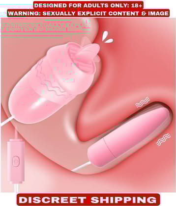 2 IN 1 LICKER+EGG USB POWER 12 FREQUENCY VIBRATOR SEXY TOY LOW PRICE FOR WOMEN BY KAMAHOUSE