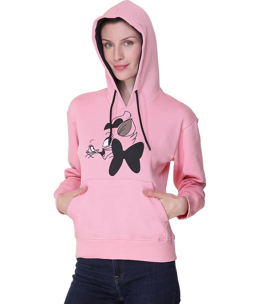 RF RAVES Fleece Pink Hooded Sweatshirt