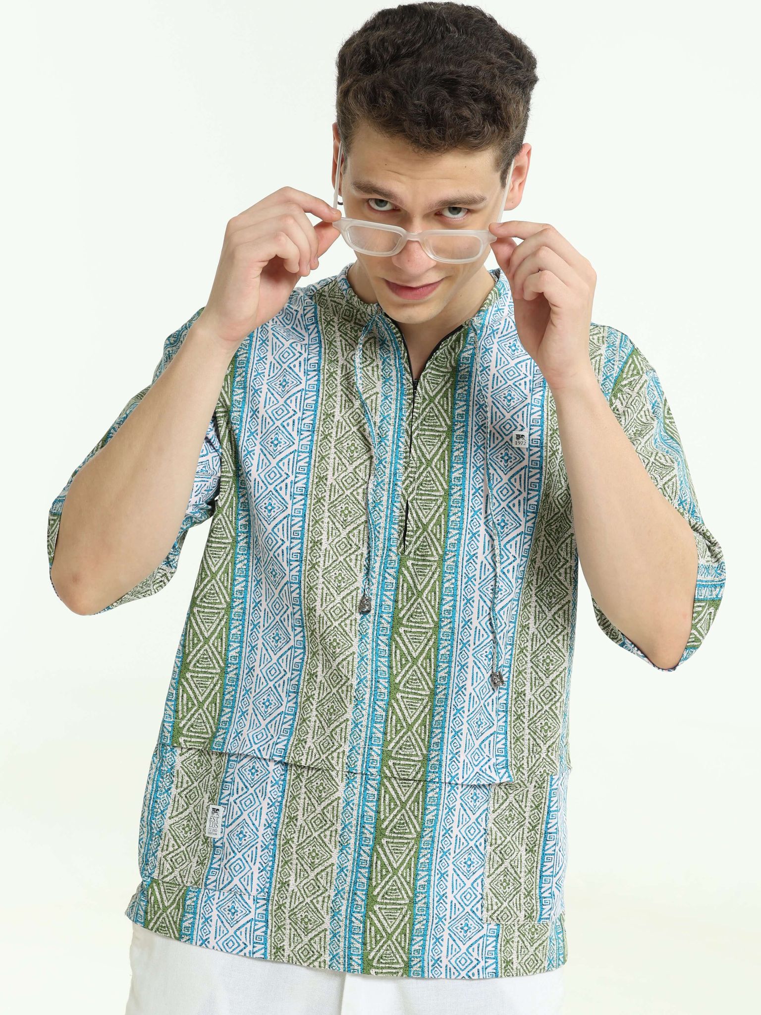 Serene Sky Blue Drop Shoulder Kurta-S / sky blue