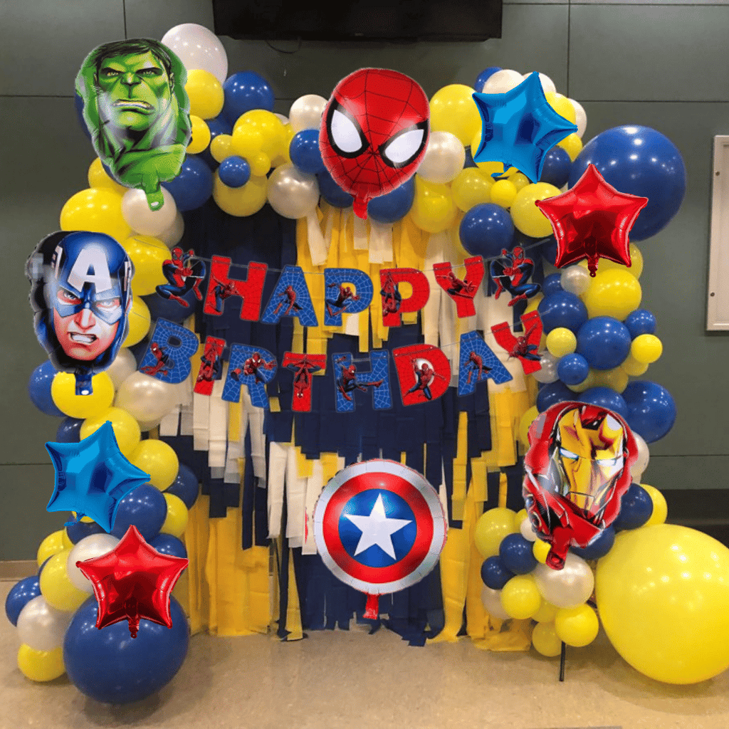 Superhero Theme Happy Birthday Party Decoration Combo for Boys - 20PC - Party and Festive Needs | Buy online on ZillyBuy