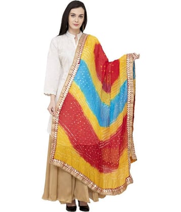 A R Silk Multicoloured Art Silk Hand Embroidered Dupatta
