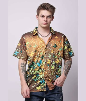 yellow tree Polyester Regular Fit Printed Half Sleeves Men's Casual Shirt - Multicolor ( Pack of 1 )