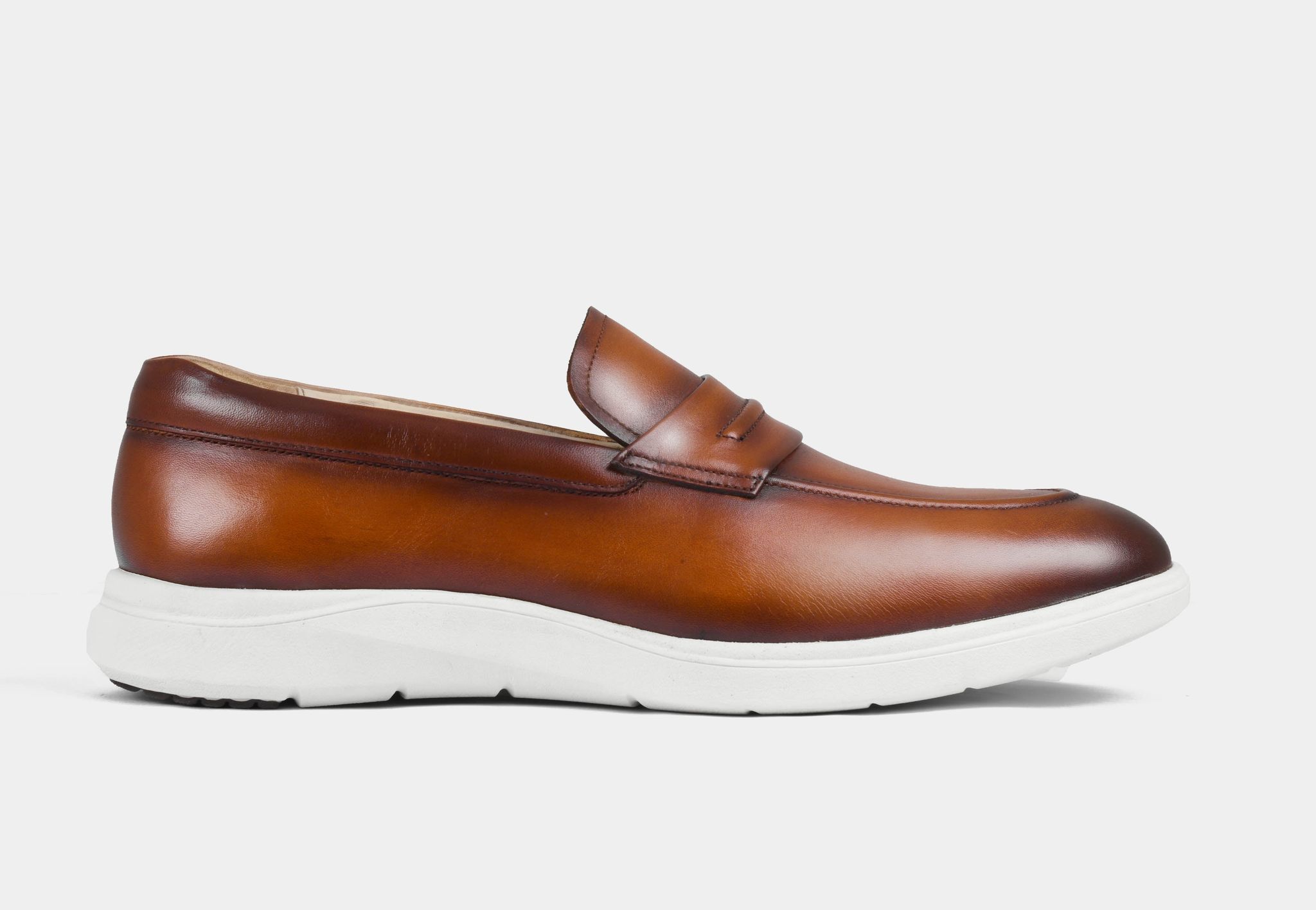 Tan Penny Slip-ons | Aero-Flex (Sale)-UK 9