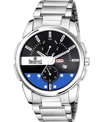 Swisstyle SS-GR499-BLK-SLV-CH Stainless Steel Analog Men's Watch