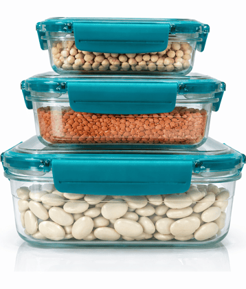 Home Lane Airtight Container Plastic Multicolor Multi-Purpose Container ( Set of 3 )