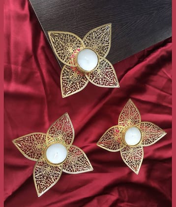 THRIFTKART 2PC COMBO Shadow Tealight Candle Holder LED T-lite Multi - Pack of 2