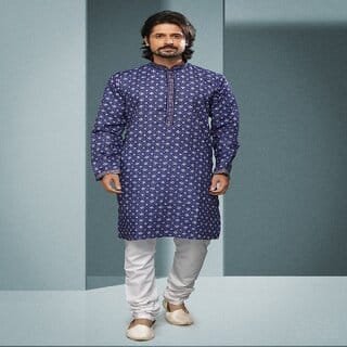 Raivat Ethnic Purple Colour Cotton Digital Print Kurta Pajama 1586