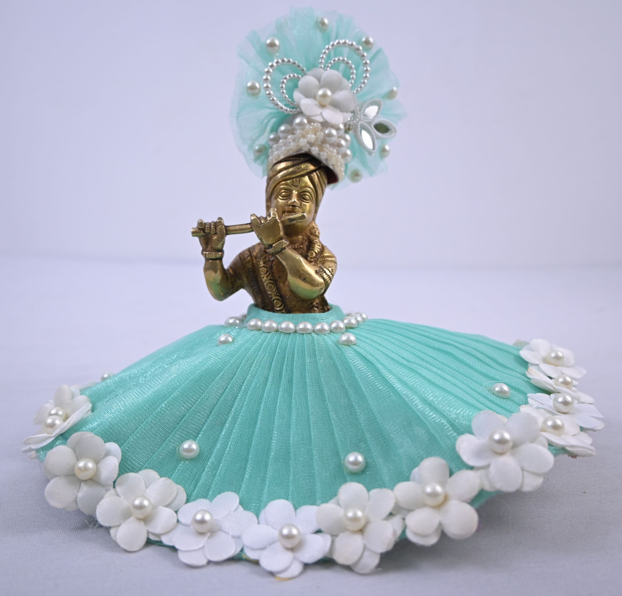 Mint Green Designer Laddu Gopal Dress Set